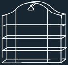 Vitrina de lujo para Coleccionistas Crystal, Niquelado, 50 x 53 x 12 cm, sin luz