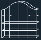 Vitrina de lujo para Coleccionistas Crystal, Niquelado, 50 x 53 x 12 cm