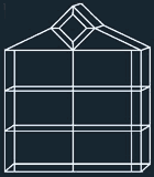 Vitrina de lujo para Coleccionistas Facette, Niquelado, 42 x 36 x 9 cm