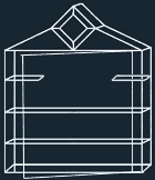 Vitrina de lujo para Coleccionistas Facette, Dorado, 56 x 48 x 11 cm