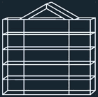 Vitrina de lujo para Coleccionistas Memory, Dorado, 37 x 35 x 6 cm, 4 estantes